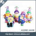 Funny customize colors holiday gift porcelain clown dolls toys